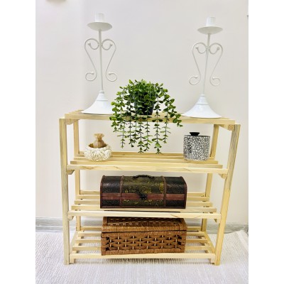 Ahşap Çok Amaçlı Raf 4 Katlı  (Ayakkabılık, Terliklik, Dekorati&hellip;