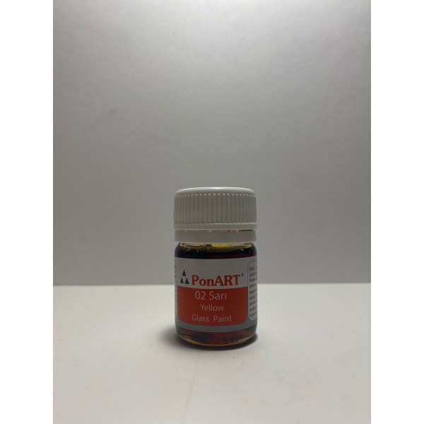 Ponart 02 Sarı Cam Boyası 20 ml