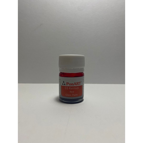 Ponart 03 Kırmızı Cam Boyası 20 ml