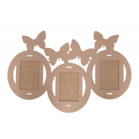 Eliz Boyanabilir Ahşap Üçlü Çerçeve - 34