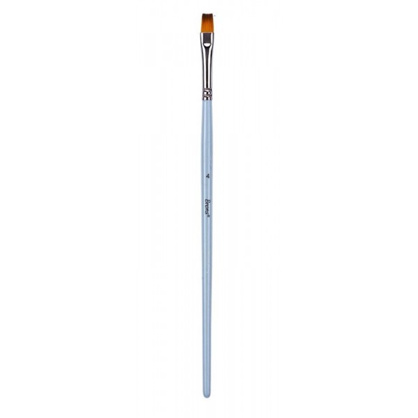 Brons BR-2152 200F Serisi Sentetik Kıl Sulu&Akrilik Boya Düz Uçlu Kısa Sap Fırça No:4